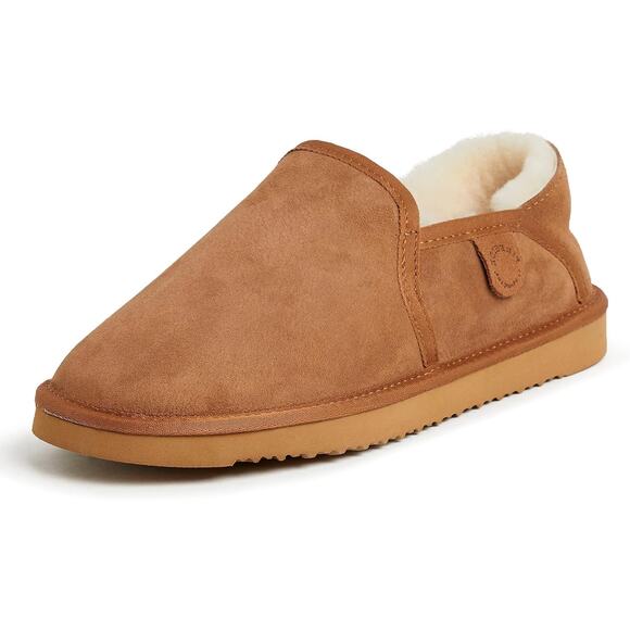 Fireside by Dearfoams Men Hobart Convertible Loafer Slippers Size US 9 Chestnut - Picture 1 of 4